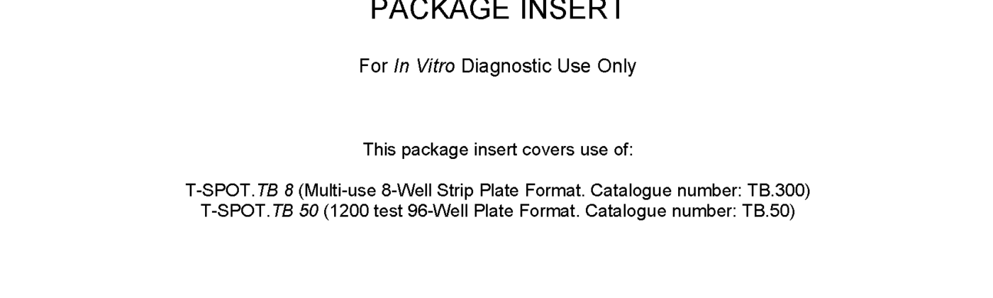 The T-SPOT.TB test package insert